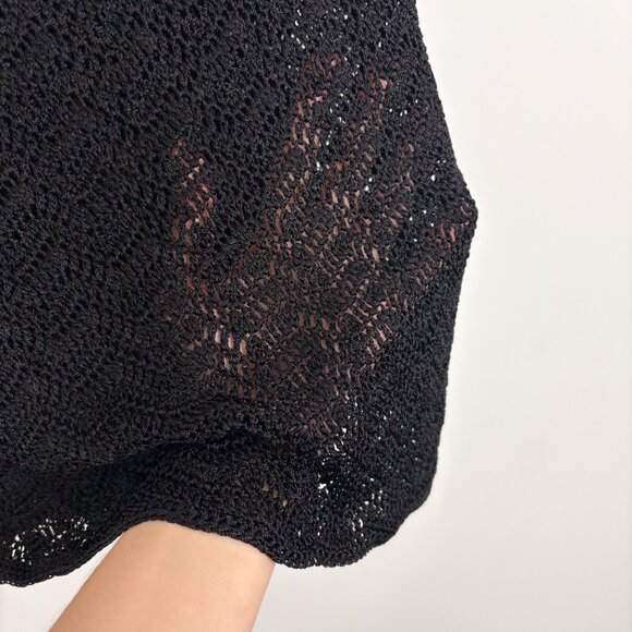 CLEO Sheer Knit Cover Up Tank Top Black Beach Pool Size Medium - Picture 5 of 5